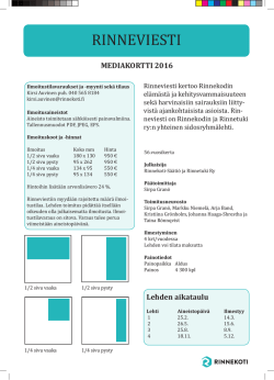 Mediakortti 2016 - Rinnekoti