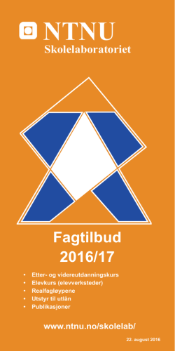 Fagtilbud 2016/17