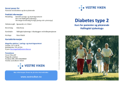 Kurstilbud - diabetes type 2
