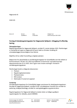 Forslag til detaljreguleringsplan for Høgevarde