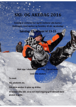 ski- og akedag 2016 - Holthagen Barnehage