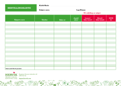 bestillingsliste