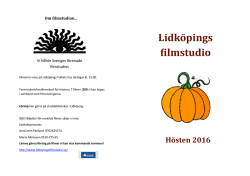 Höstterminen 2016 - Lidköpings Filmstudio