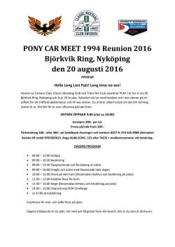 PONY CAR MEET 1994 Reunion 2016 infoblad v 1 04