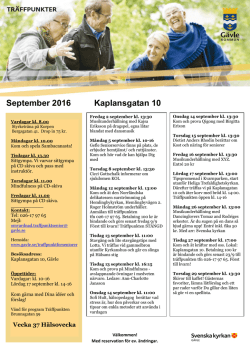 September 2016 Kaplansgatan 10