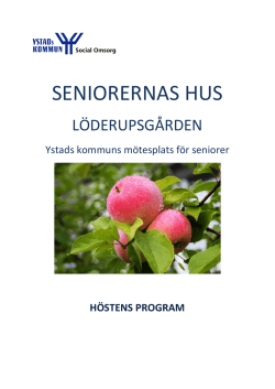 Löderupsgården - Aktuellt program, hösten 2016