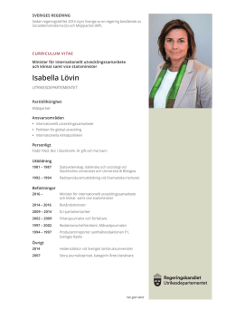Isabella Lövin - Regeringen.se