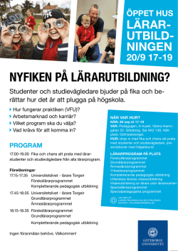 Program utskriftsvänligt - Lärarutbildningen, Göteborgs universitet